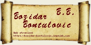 Božidar Bontulović vizit kartica